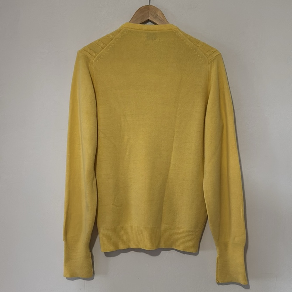 Vintage Izod Lacoste Sweater / Medium / 1970s / Yellow - Picture 8 of 9